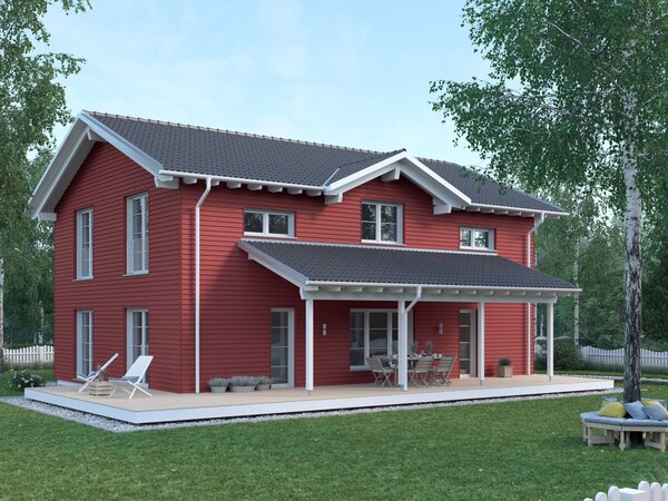 Architekturentwurf Nordic überdachte Terrasse