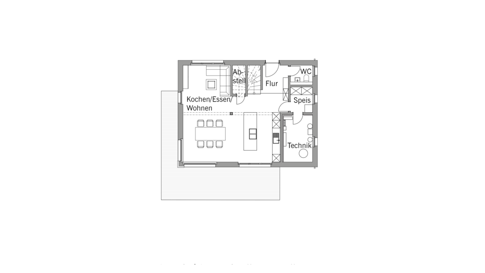 Häuser Grundrisse zum Weiterplanen Hygge EG