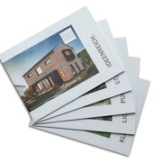 Architekturentwurf Ideenreich Broschüre weißer Hintergrund