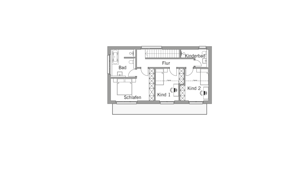 Architekturentwurf Mono Grundriss DG