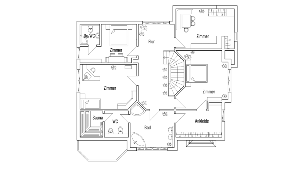 Grundriss Obergeschoss von American Dream