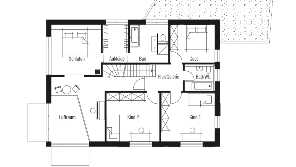 GrundrissObergeschoss von Modern Living