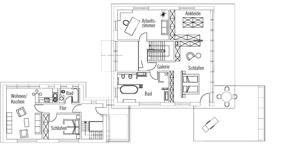 Grundriss Tessin von Dachgeschoss