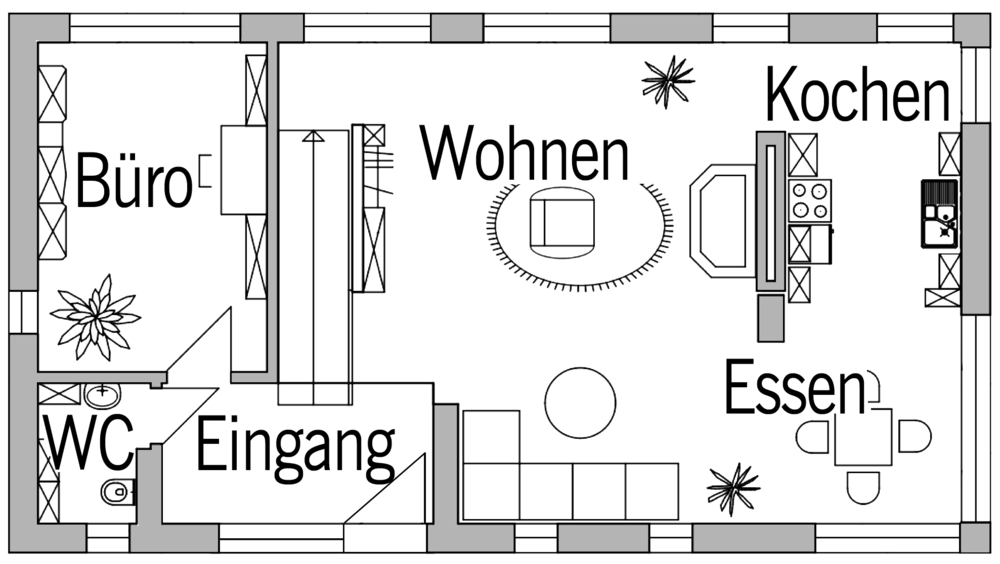 Grundriss Ergeschoss von Dippold