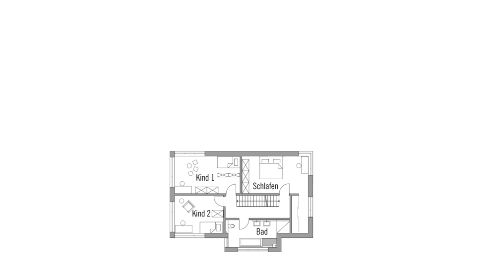 Grundriss von Wiesenhütter Dachgeschoss