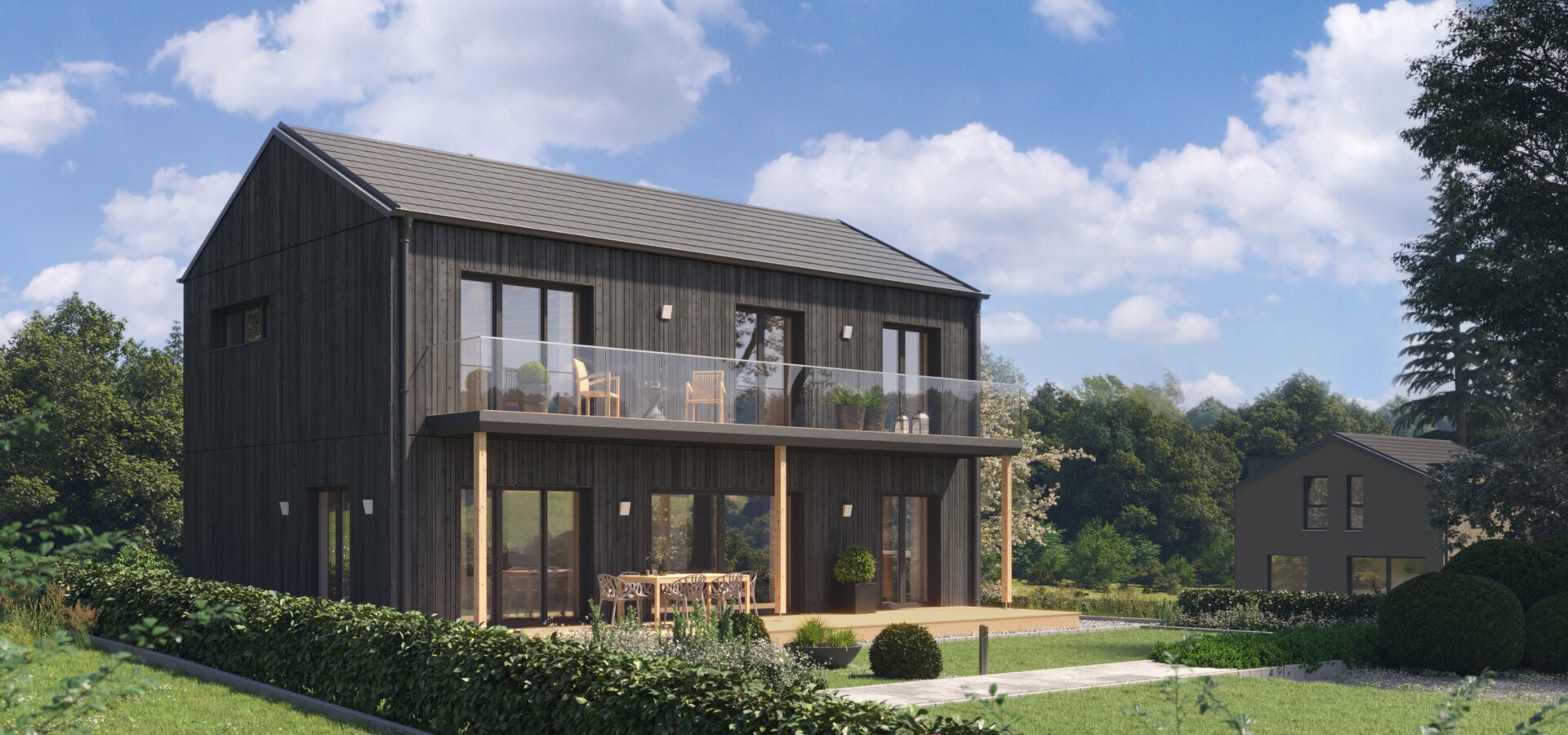 Architekturentwurf Mono Balkon Terrasse 