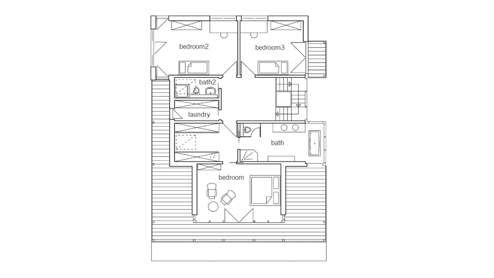 Grundriss Englisch Obergeschoss von Schauer
